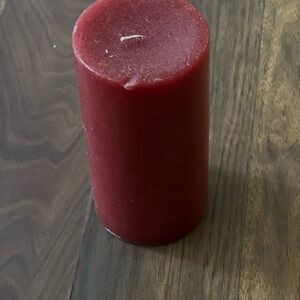 Elegant Red Pillar Candle